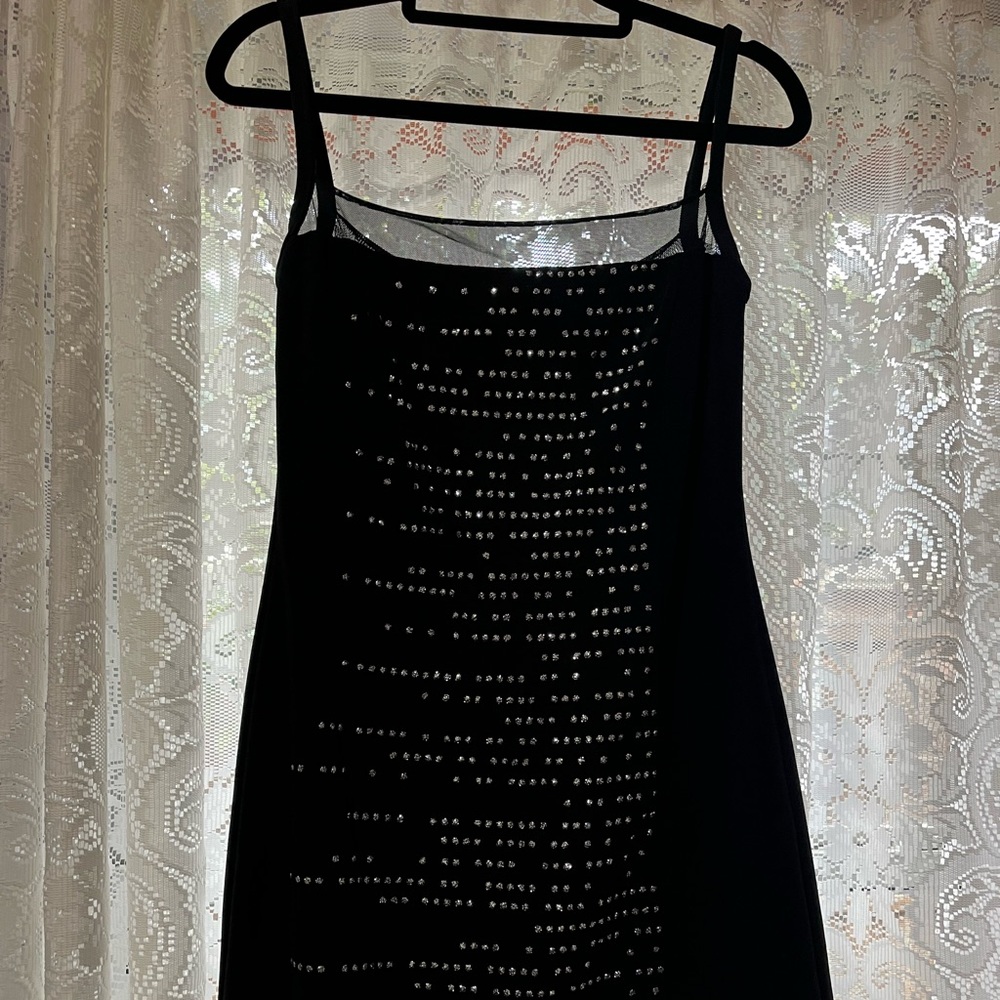 Tadashi sparkle vintage mini dress black size small